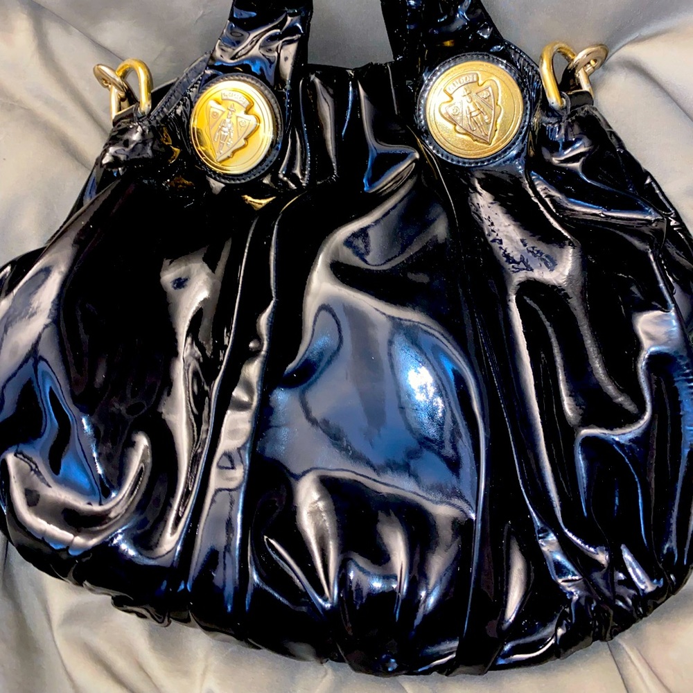 Gucci Black Patent Leather Hysteria Bag